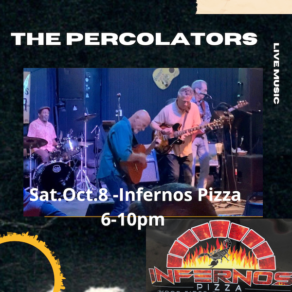 Join us outdoors in the cool weather at Infernos this Sat. Hear the Best C&W, Rockabilly, R&B and Americana hits.