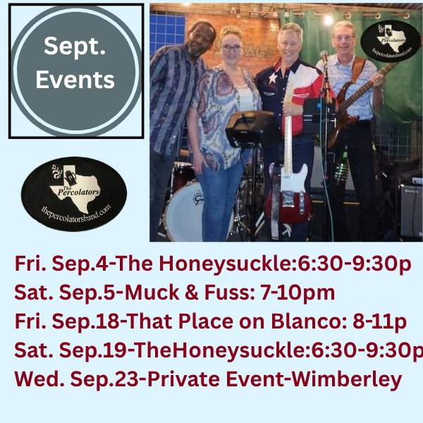 Join us for some new cool tunes to usher in the cooler weather of Sept. We LOVE our fans-Come GET PERKIFIED!