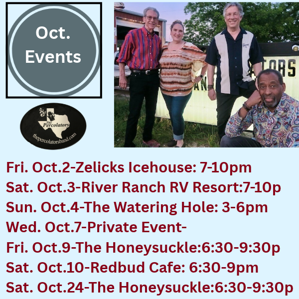 It’s PERKPALOOZA Month! Come join us at the venues below as we welcome in the cooler weather together. Note the RV Resort on Sat. is a $5 Cover charge.